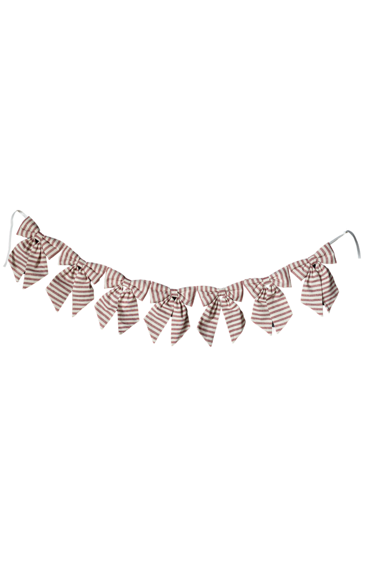 Striped Red Bow Garland | By Luxe B Co.