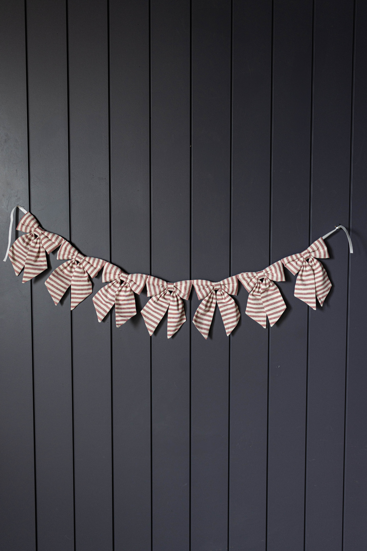 Striped Red Bow Garland | By Luxe B Co.