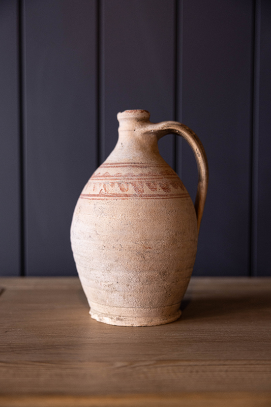 Terracotta Hand Painted Inspired Found Vase | One Of A Kind - Luxe B Co