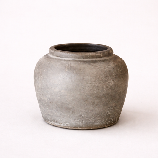 Terracotta Earthy Charcoal Vase | By Luxe B Co.