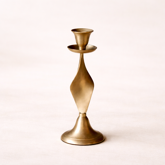 Twisted Brass Candlestick By Luxe B Co.