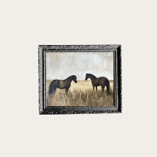 Black Stallions Framed Art | By Luxe B Co.