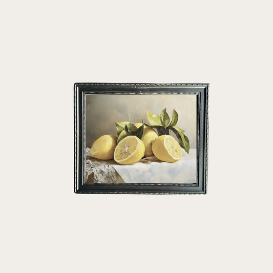 Muted Lemon Citrus Framed Art | By Luxe B Co.