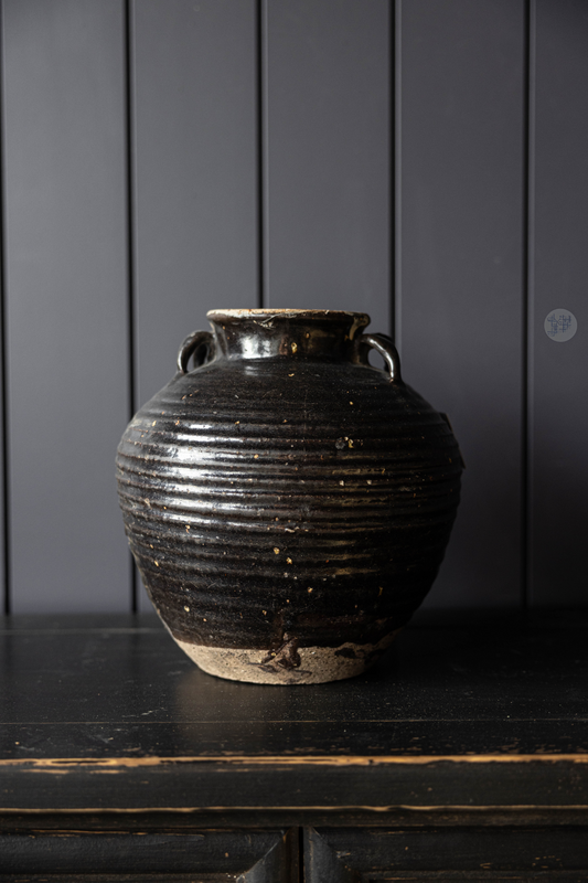 Vintage Glazed 4 Handle Pot | One Of A Kind | By Luxe B Co.