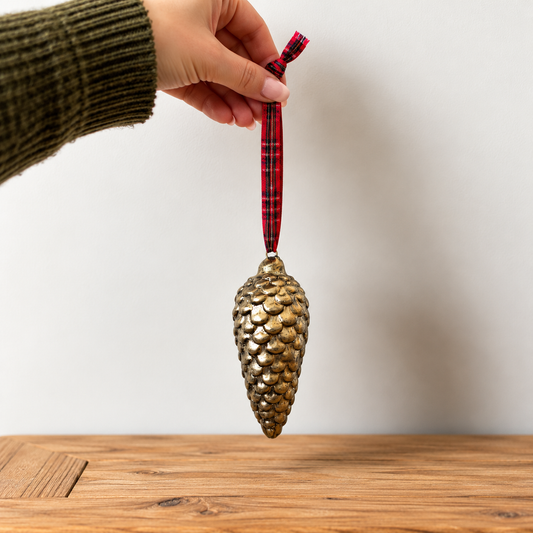 Vintage Inspired Pinecone Ornament By Luxe B Co.