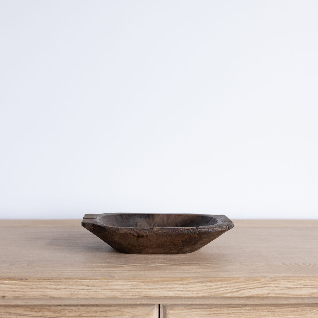Vintage Inspired Wooden Bowl | By Luxe B Co.