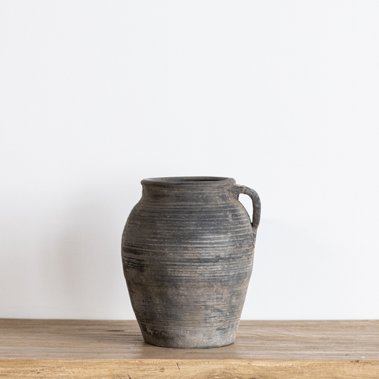 Vintage Porcelain One Handle Decorative Pot | By Luxe B Co.