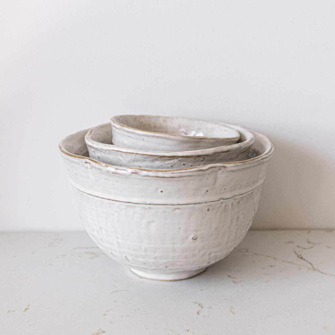 White Ceramic Bowl Set | By Luxe B Co.