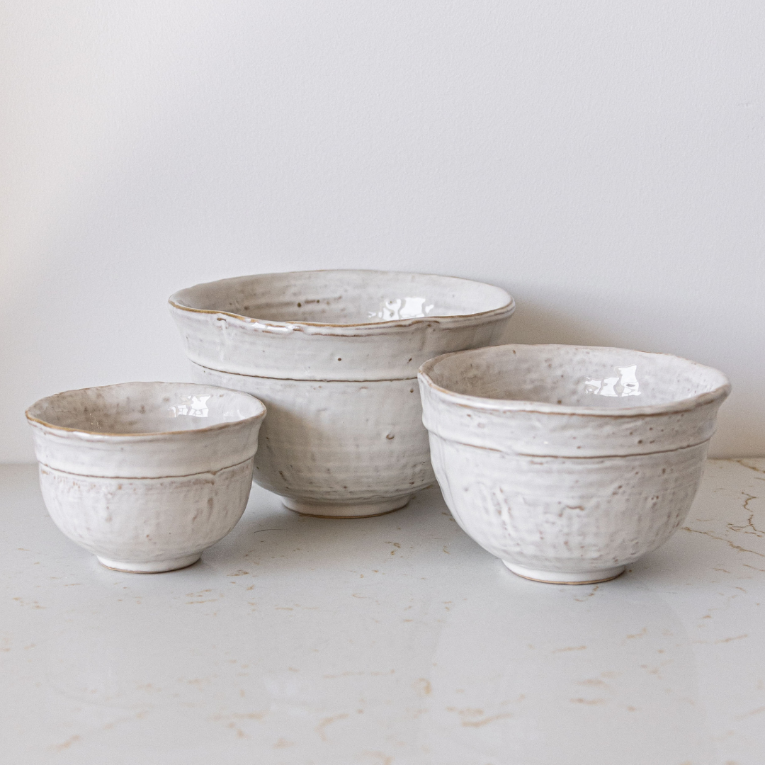 White Ceramic Bowl Set | By Luxe B Co.
