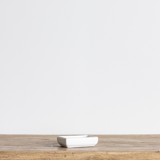 White Luna Ceramic Soap Dish | By Luxe B Co.