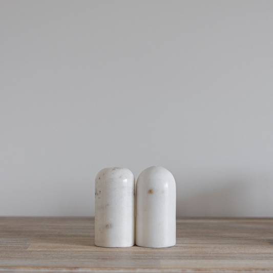White Marble Salt & Pepper Shaker | By Luxe B Co.