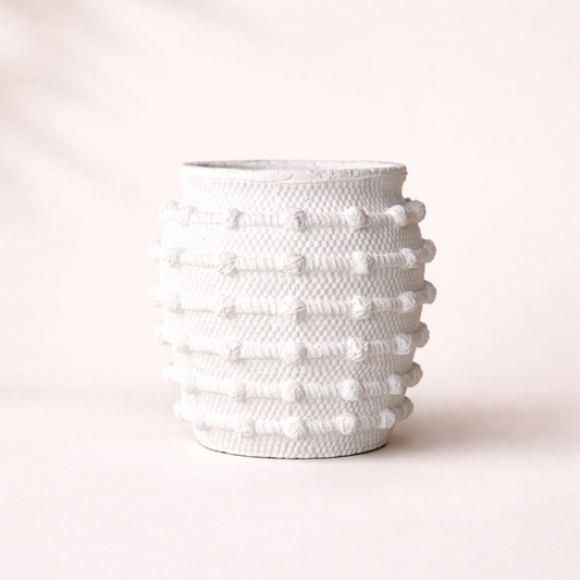 White textured vase Luxe B Co