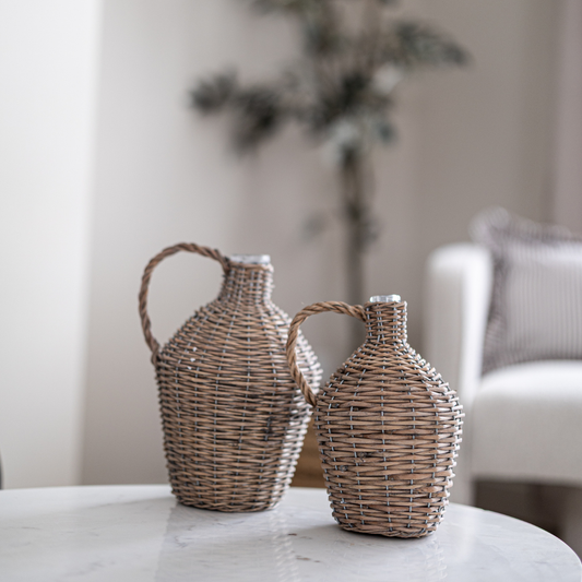 Willow Wrapped Wine Bottle By Luxe B Co.