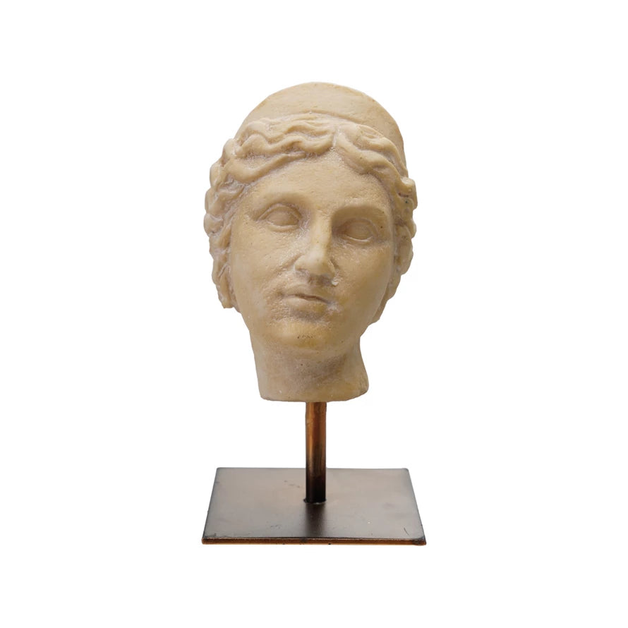 Roman Head Sculpture - Luxe B Co