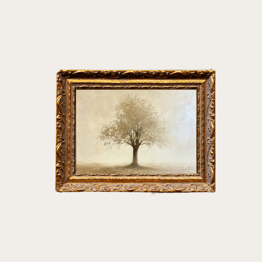 Seasonal Tree | French Brass Gold Mould Framed Art - Luxe B Co
