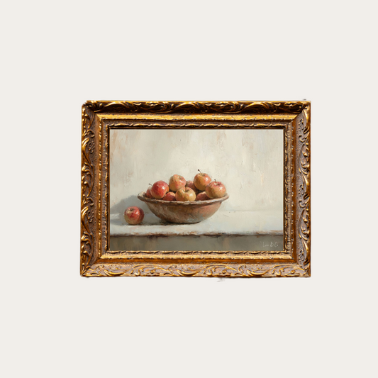 Vintage Pomme | French Brass Gold Mould Framed Art - Luxe B Co