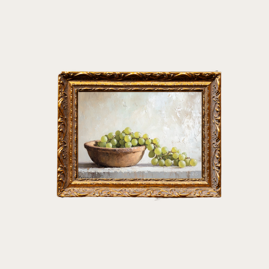 Vintage Grapes | French Brass Gold Mould Framed Art - Luxe B Co