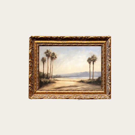 Palm Cove | French Brass Gold Mould Framed Art - Luxe B Co