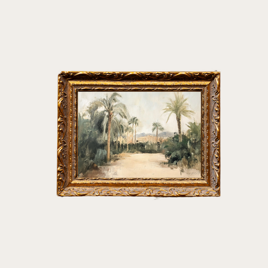 Palm Tree Paradise | French Brass Gold Mould Framed Art - Luxe B Co
