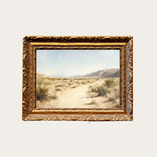 Mojave Desert | French Brass Gold Mould Framed Art - Luxe B Co
