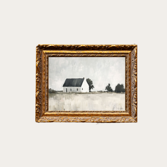 Petite Maison Blanche | French Brass Gold Mould Framed Art - Luxe B Co