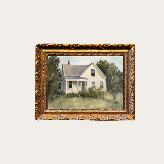 Petite Maison Dans La Vallée | French Brass Gold Mould Framed Art - Luxe B Co
