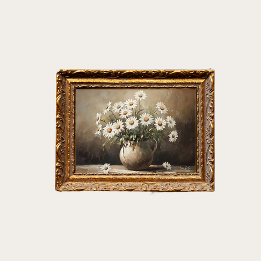 Daisy Pine | French Brass Gold Mould Framed Art - Luxe B Co