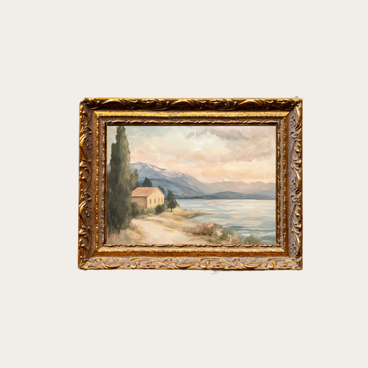 Rocky Mountain Cottage | French Brass Gold Mould Framed Art - Luxe B Co