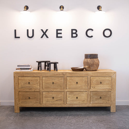 Ojai Elm Wood Elm Eight Drawer Dresser - Luxe B Co