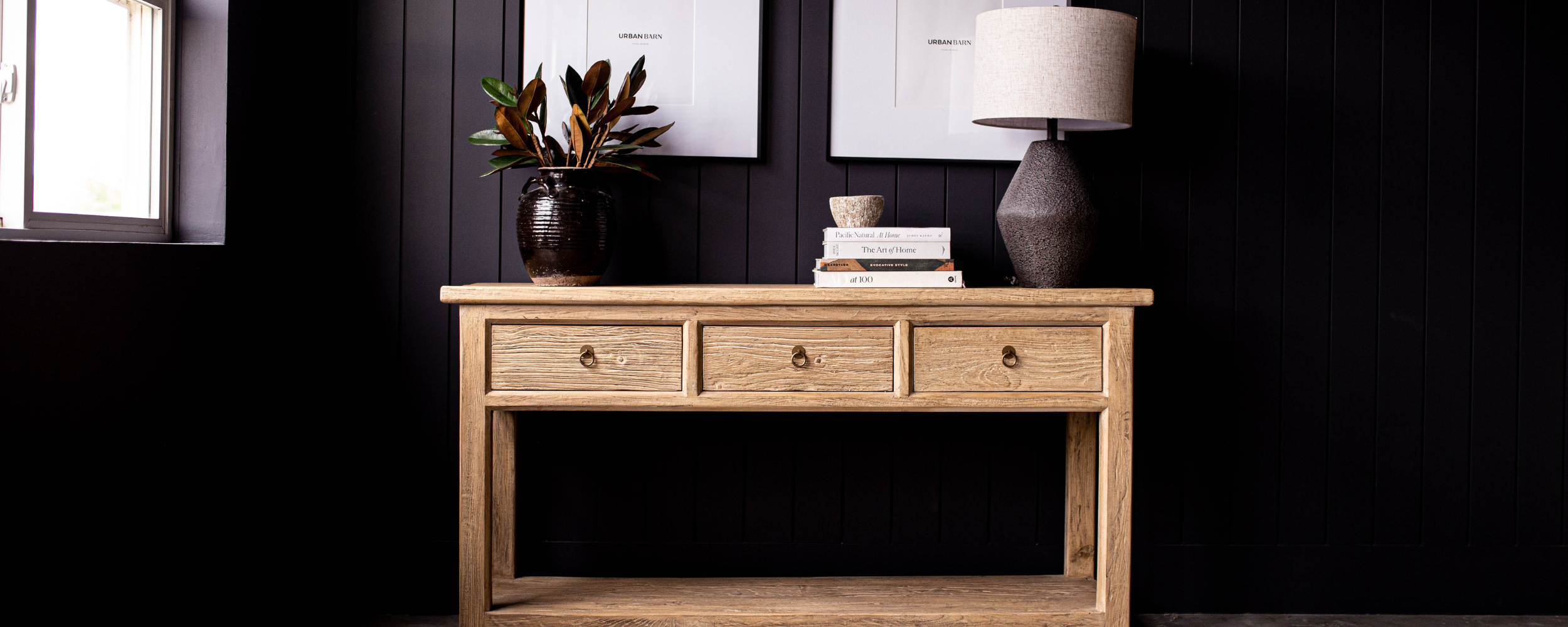 Entryway Console Reclaimed Elmwood | Luxe B Co.