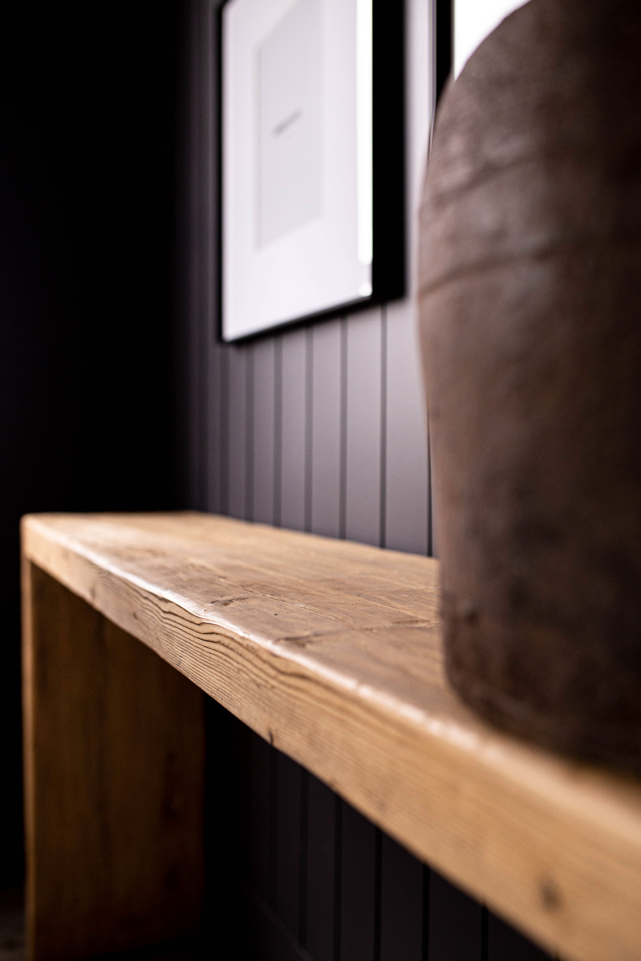 Los Almos Reclaimed Elm Wood Console Table | By Luxe B Co. 