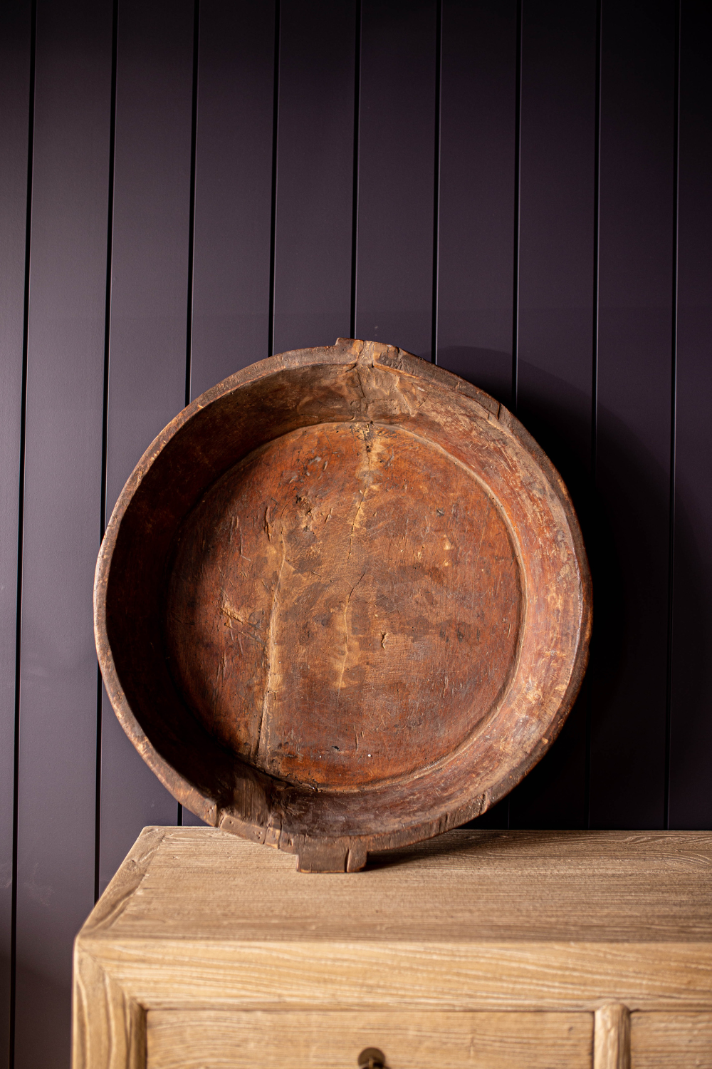 Vintage Round Wood Basins One-of-Kind - Basin B - Luxe B Co