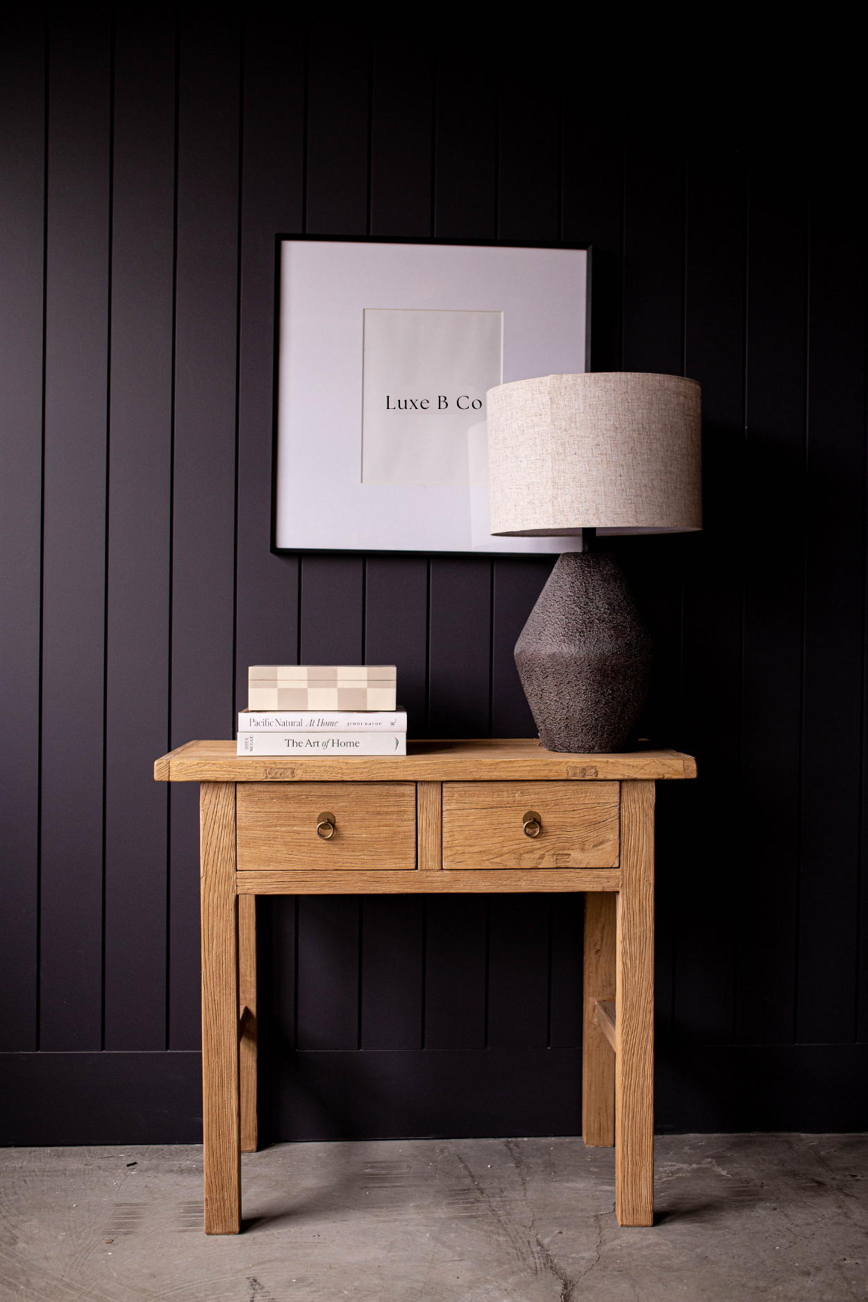 Palmdale Elm Wood 2 Drawer Console Table | By Luxe B Co. 