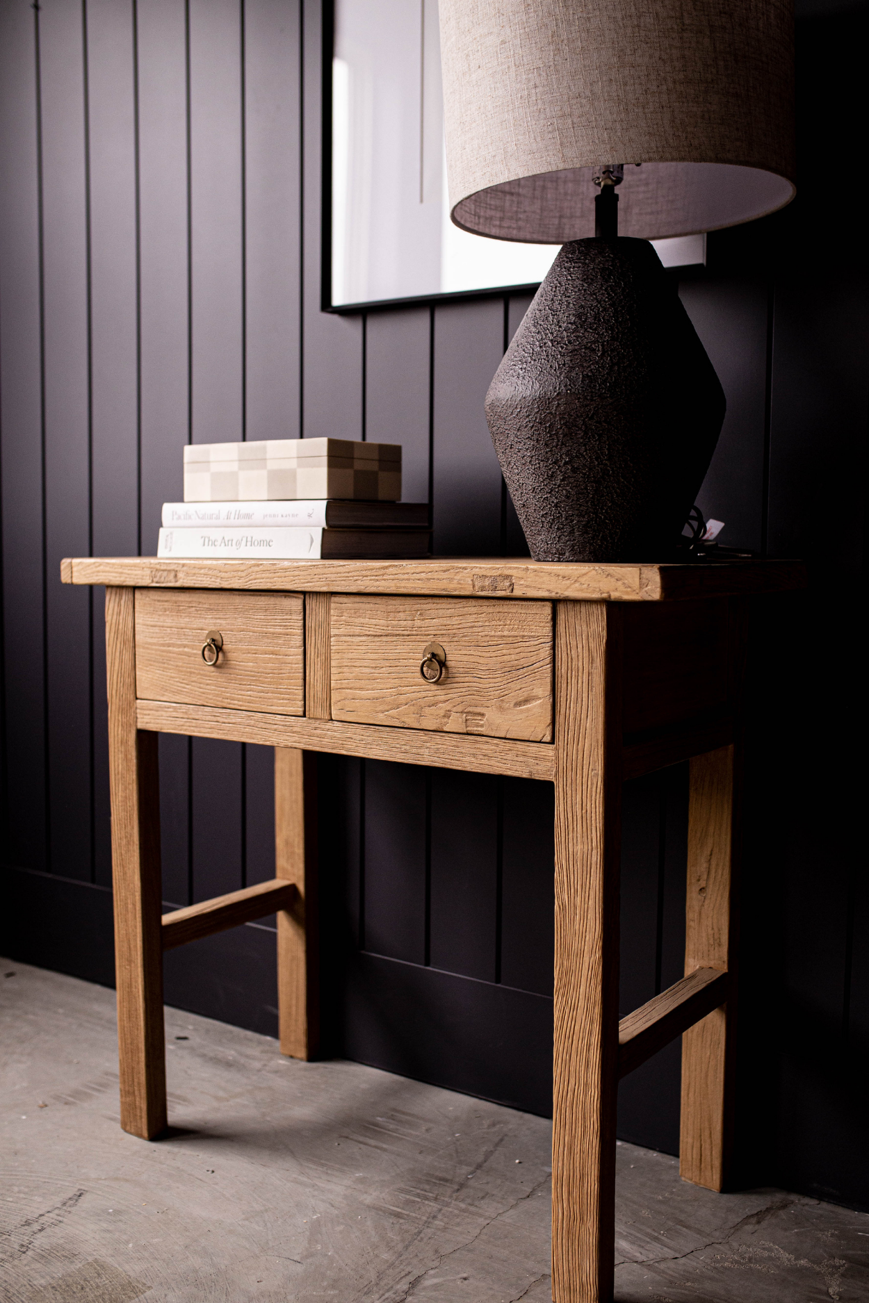 Palmdale Elm Wood 2 Drawer Console Table | By Luxe B Co. 