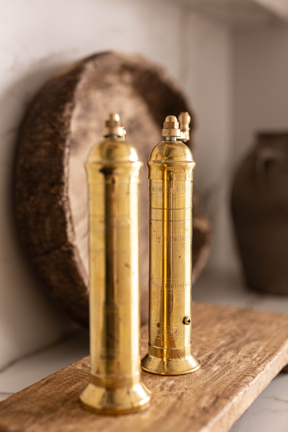 Brass Mill' 9" Salt or Pepper Grinders - Luxe B Co