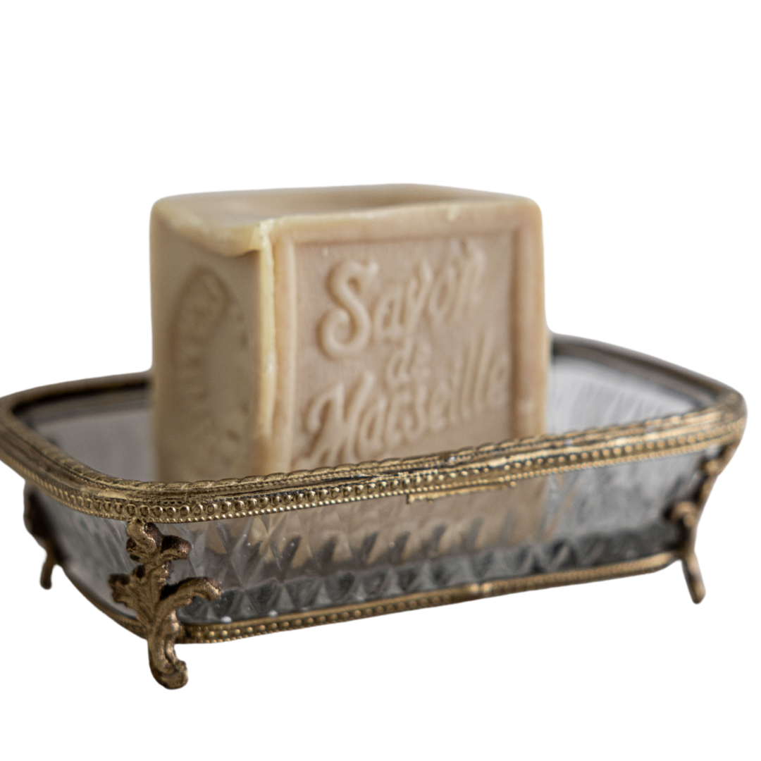 Antique Inspired Metal Footed Soap Dish - Luxe B Co