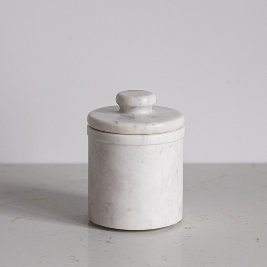 White Marble Butter Keeper | By Luxe B Co.