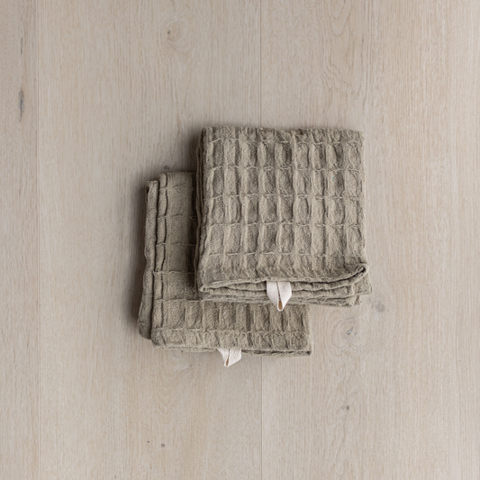 Waffle Hand Towel Light Green