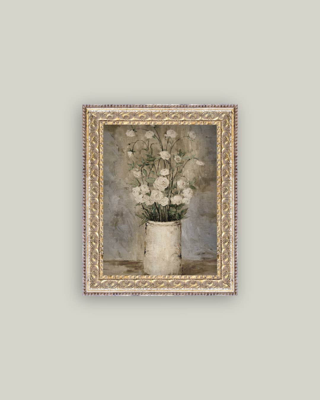 Long Stem Roses Framed Antique Art