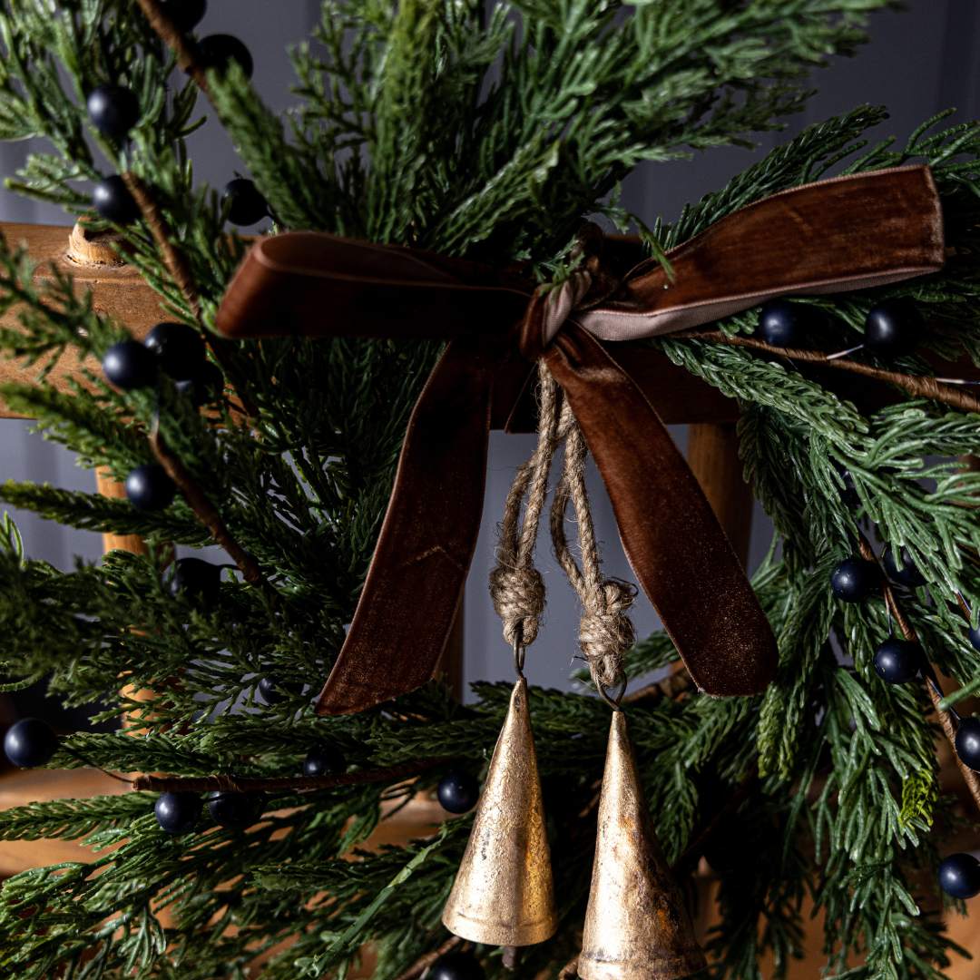 Navy Plum Berry Norfolk Cypress Real Touch Wreath - 14" - Luxe B Co