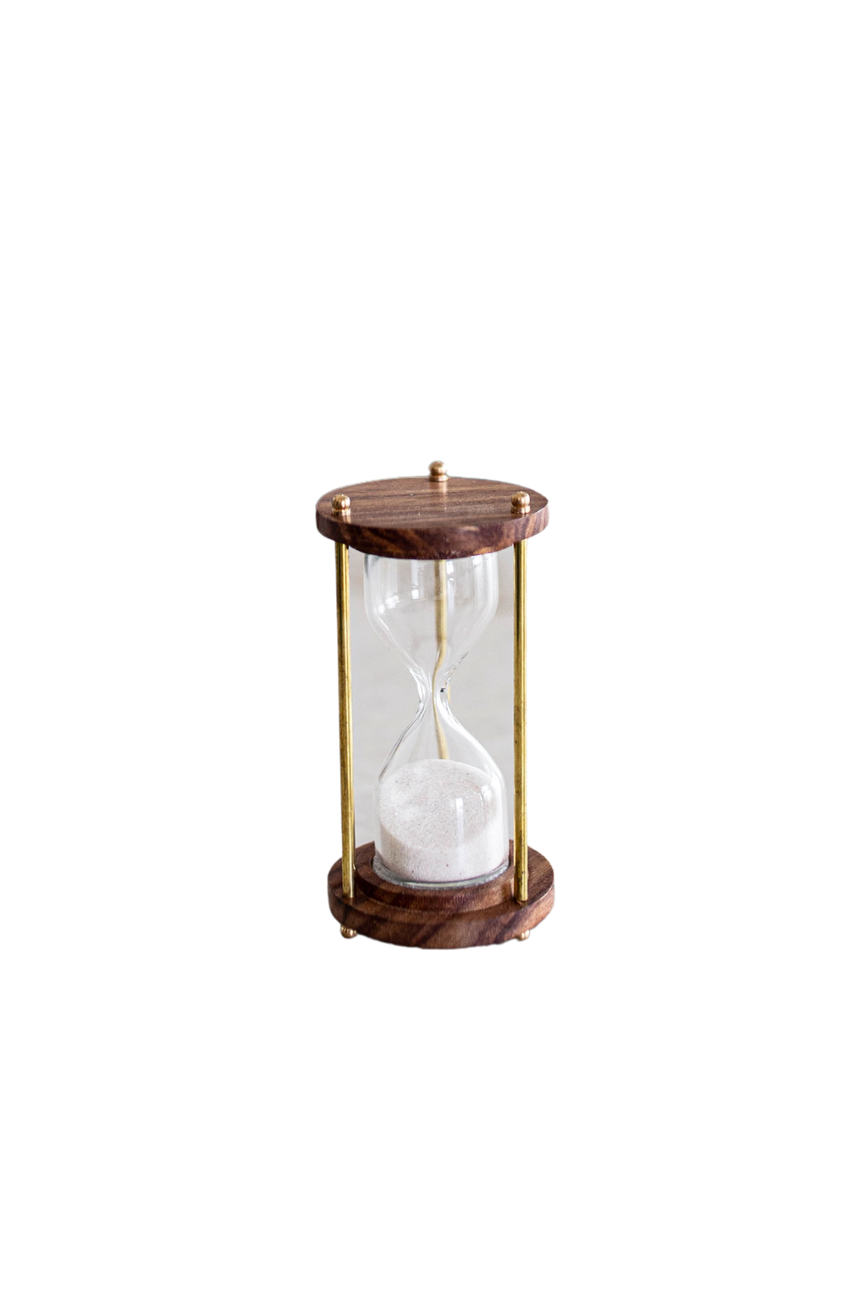 Brass & Solid Wood Antique Hourglass | By Luxe B Co.