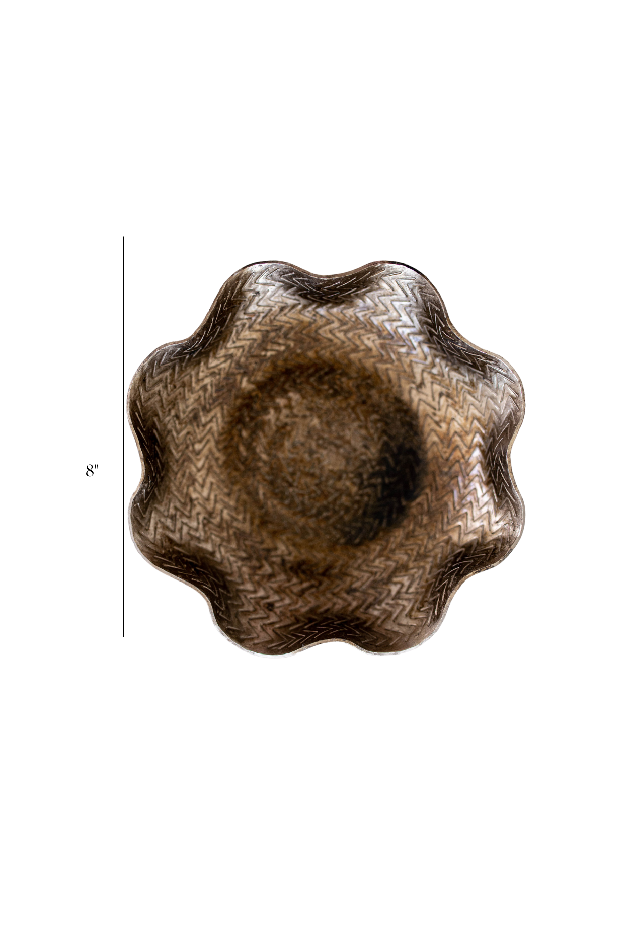 Antique Aluminium Textured Decorative Tray | By Luxe B Co. 
