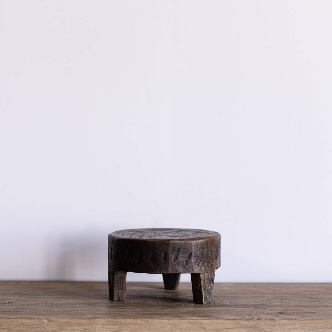 Vintage Inspired Wooden Pedestal Riser - Luxe B Co