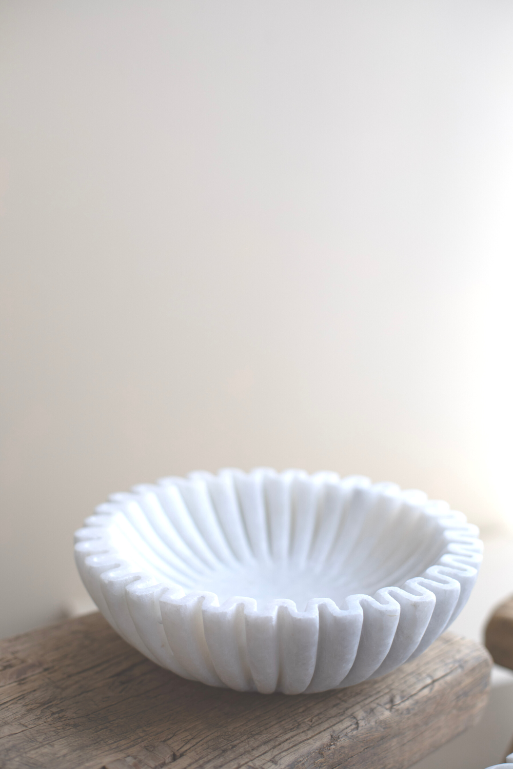 Marble Fluted Scalloped Bowls Large - Luxe B Co