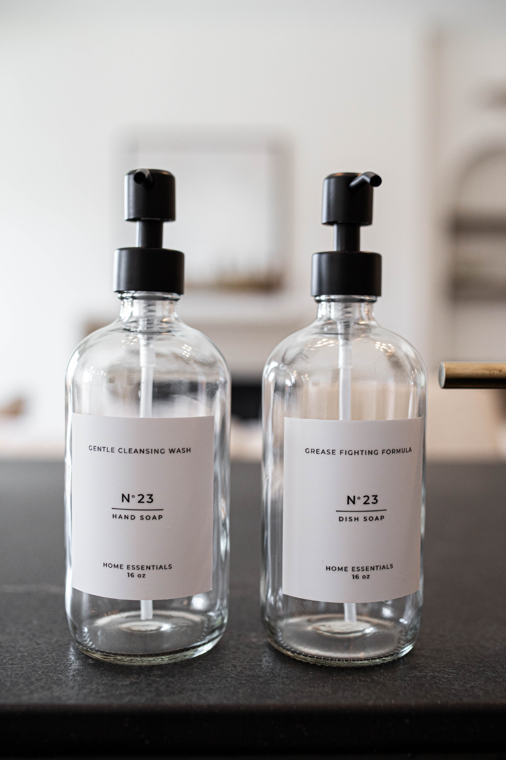 Soap Glass Clear Bottles - Luxe B Co