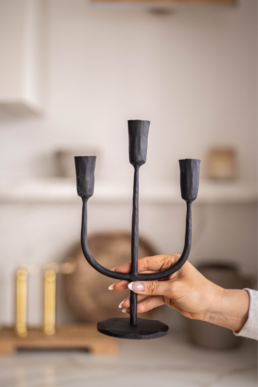 IRON 3 ARM CANDLELABRA - Luxe B Co