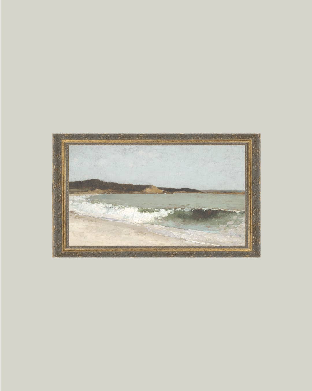 Beach Landscape Framed Antique Art