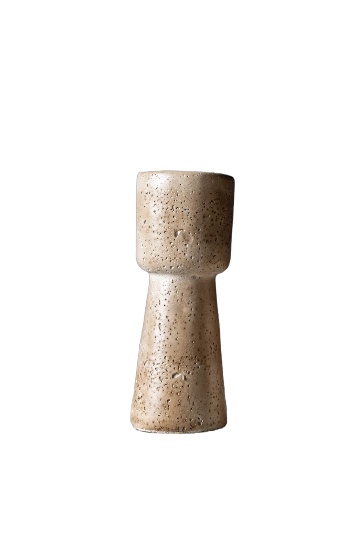 Travertine Cement Tealight Candle Pillar | By Luxe B Co.