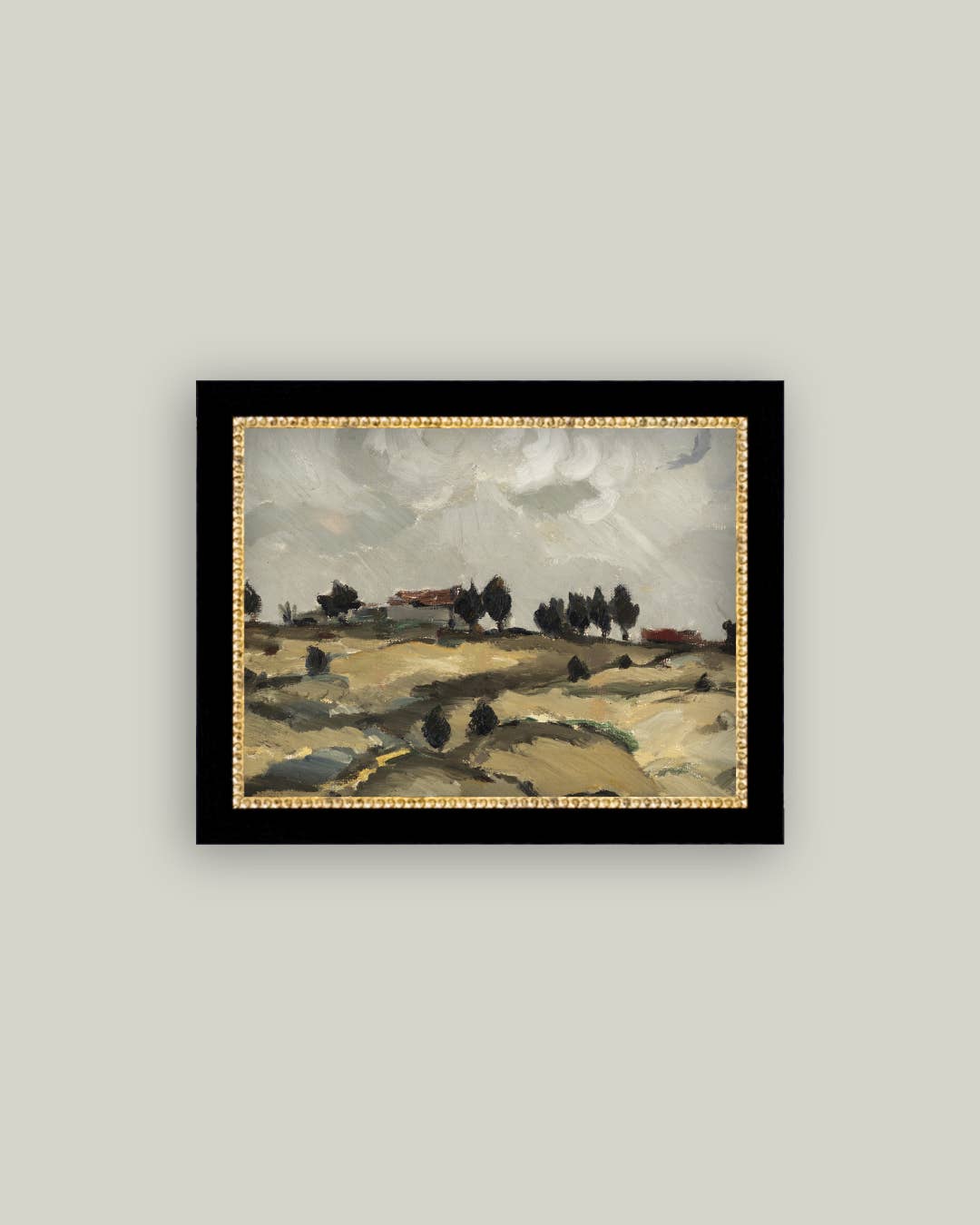 Hillside Home Framed Antique Art