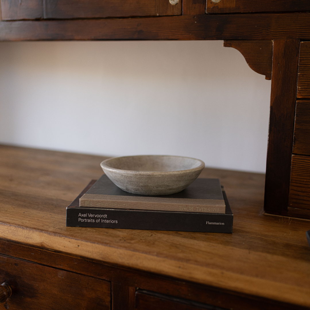Vintage Inspired Grey Stone Bowl - Luxe B Co